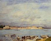 尤金 布丹 : Antibes, Vue pris de la salis